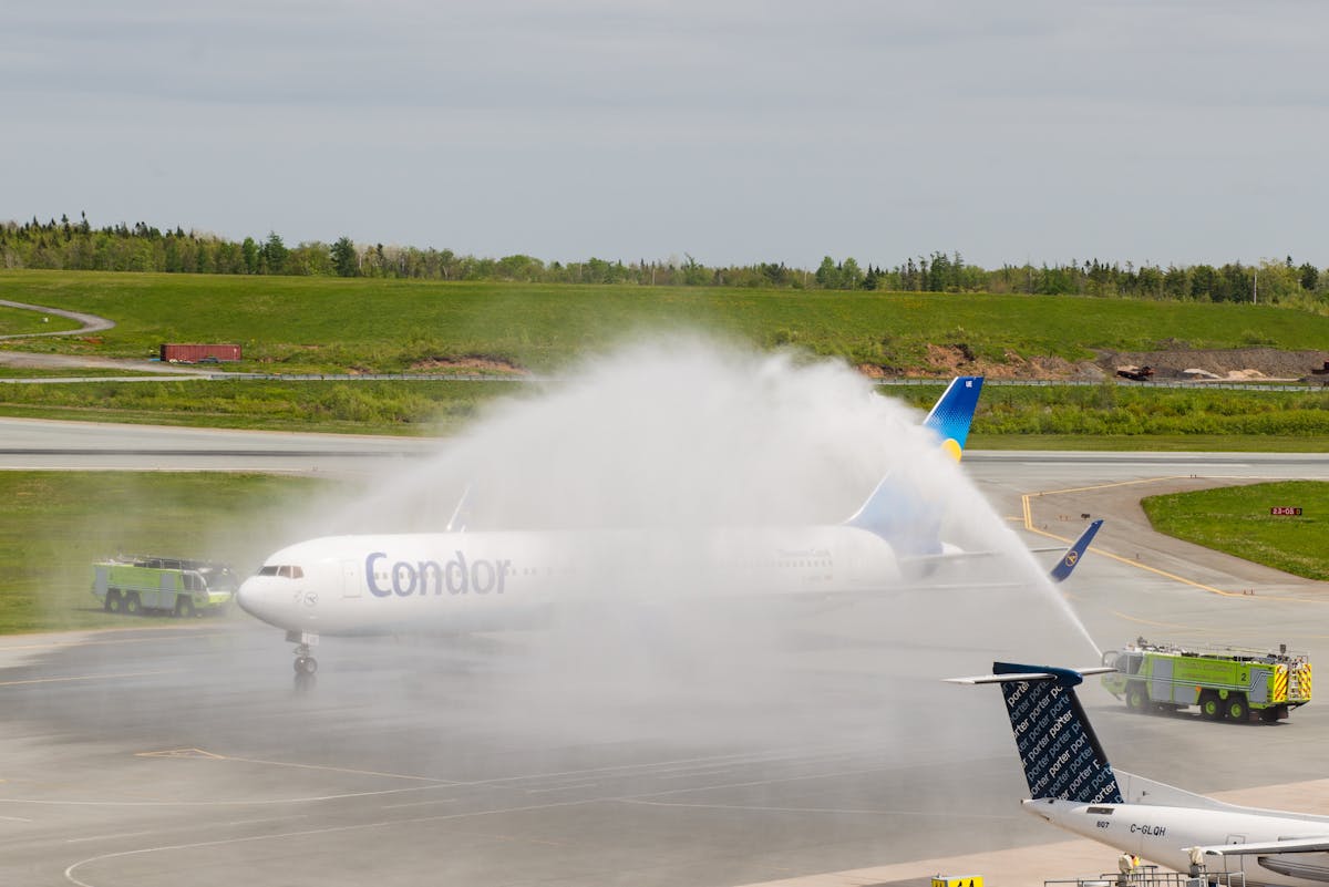 Halifax welcomed Condor June 3, with a traditional water cannon salute.