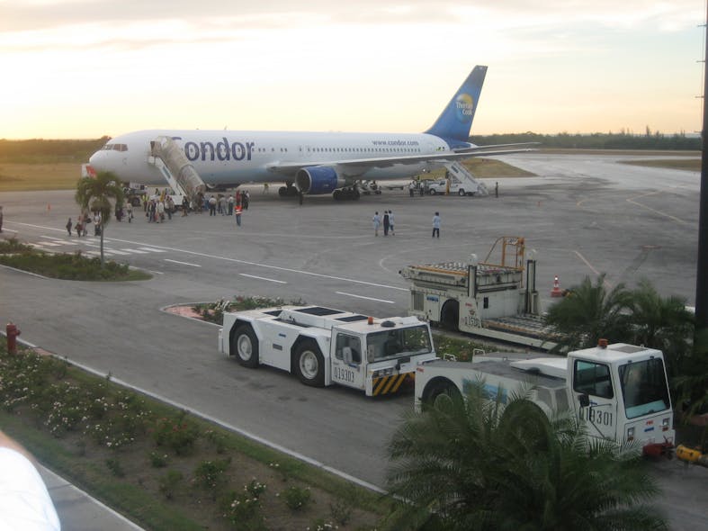 Cuba Condor Airplane at Holgu n Airport 575ef11c7d67e