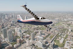 This artist&apos;s concept of NASA&apos;s X-57 Maxwell aircraft shows the plane&apos;s specially designed wing and 14 electric motors. NASA Aeronautics researchers will use the Maxwell to demonstrate that electric propulsion can make planes quieter, more efficient and more environmentally friendly.