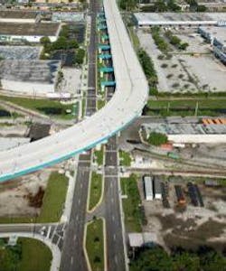 The new viaduct now provides a dedicated, expedited and safe ground transport connection for MIA’s valuable cargo business. The new viaduct now provides a dedicated, expedited and safe ground transport connection for MIA’s valuable cargo business.