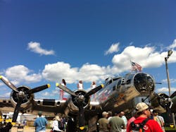 Avfuel team members will be throwing special branded giveaways and surprise AVTRIP points from the wings of the B-17 prior to airshows and at other unannounced times. Avfuel team members will be throwing special branded giveaways and surprise AVTRIP points from the wings of the B-17 prior to airshows and at other unannounced times.