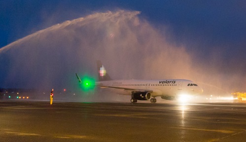 First flight of Volaris Airlines into Sea-Tac.