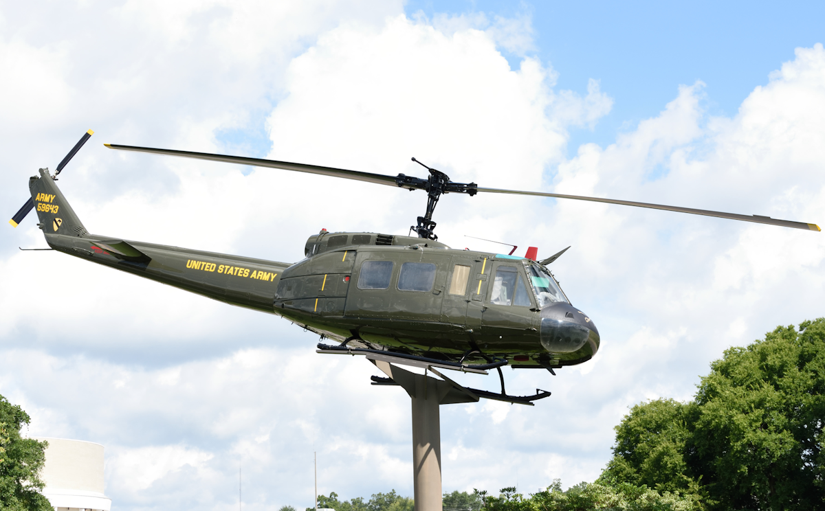 Restored Huey Returned to Veterans Park, Dothan, Alabama Aviation Pros