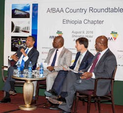 Ms. Margareth Kyarwenda, Secretary General of AAATO, Mr. Zemedeneh Negatu, Managing Partner of Ernst & Young Ethiopia, Mr. Stanley Joseph, Managing Director of KALC, Mr. Pierre Lucas, Chief of WFP/UNHAS Ethiopia, Captain Solomon Gizaw, Managing Director of Abyssinian Flight Services who together debated core issues effecting Ethiopia’s Business Aviation development. Ms. Margareth Kyarwenda, Secretary General of AAATO, Mr. Zemedeneh Negatu, Managing Partner of Ernst & Young Ethiopia, Mr. Stanley Joseph, Managing Director of KALC, Mr. Pierre Lucas, Chief of WFP/UNHAS Ethiopia, Captain Solomon Gizaw, Managing Director of Abyssinian Flight Services who together debated core issues effecting Ethiopia’s Business Aviation development.