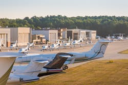 Planes lined up at the Cleveland Jet Center during the recent Republican National Convention in Cleveland. Planes lined up at the Cleveland Jet Center during the recent Republican National Convention in Cleveland.