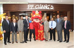 From left to right, Michael Price, vice president of business development, HMSHost; Genaro Perez, vice president of global marketing, P.F. Chang’s China Bistro Inc.; Derryl Benton, executive vice president of business development, HMSHost; Zydrunas Rackauskas, director of operations, Tinsley Family Concessions; Joe Lopano, CEO, Tampa International Airport; Anthony “AJ” Summers, director of operations, Tinsley Family Concessions; George Tinsley Sr., CEO, Tinsley Family Concessions; John Tiliacos, vice president of operations, Tampa International Airport. From left to right, Michael Price, vice president of business development, HMSHost; Genaro Perez, vice president of global marketing, P.F. Chang’s China Bistro Inc.; Derryl Benton, executive vice president of business development, HMSHost; Zydrunas Rackauskas, director of operations, Tinsley Family Concessions; Joe Lopano, CEO, Tampa International Airport; Anthony “AJ” Summers, director of operations, Tinsley Family Concessions; George Tinsley Sr., CEO, Tinsley Family Concessions; John Tiliacos, vice president of operations, Tampa International Airport.