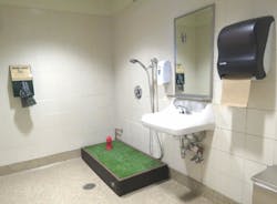 Inside the Indoor Service Animal/Pet Relief Room at Midway.