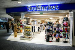 SkyMarket is located on the mezzanine level of the B Concourse.