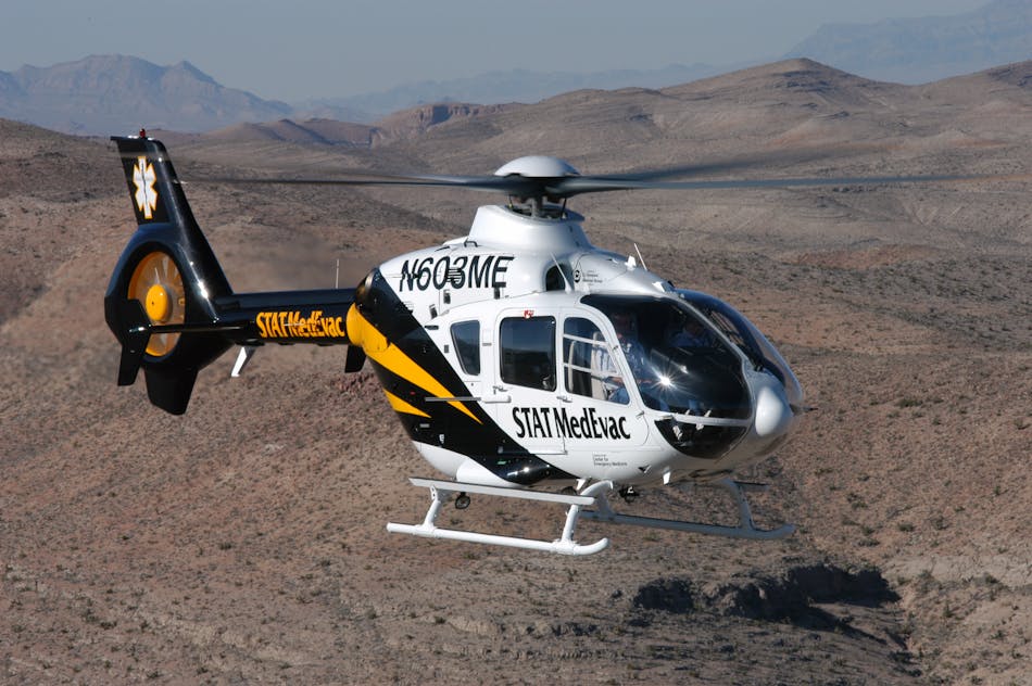 Airbus Helicopters Inc. will exhibit an H135-series light twin-engine helicopter operated by STAT MedEvac at the Air Medical Transport Conference in Charlotte, N.C. Sept. 26-28.