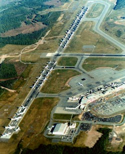 An aerial view of Halifax International Airport on 9/11. An aerial view of Halifax International Airport on 9/11.