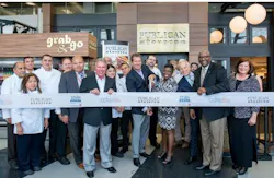 Cutting the grand opening ribbon from left to right: HMSHost associates surround Juan Manzano, Deputy Commissioner, Concessions, Chicago Department of Aviation; Michael R. Zalewski, Alderman of the 23rd Ward of Chicago, Aviation Chairman; Steve Johnson, HMSHost President and CEO; James Klewin, HMSHost Executive Chef; Tiffany L. Green, Managing Deputy Commissioner, Revenue, Chicago Department of Aviation; Donnie Madia, Restaurateur and Owner, One Off Hospitality Group; Derryl Benton, HMSHost Executive Vice President of Business Development; and Stephanie Havard, HMSHost Executive Vice President of Restaurant Development. Cutting the grand opening ribbon from left to right: HMSHost associates surround Juan Manzano, Deputy Commissioner, Concessions, Chicago Department of Aviation; Michael R. Zalewski, Alderman of the 23rd Ward of Chicago, Aviation Chairman; Steve Johnson, HMSHost President and CEO; James Klewin, HMSHost Executive Chef; Tiffany L. Green, Managing Deputy Commissioner, Revenue, Chicago Department of Aviation; Donnie Madia, Restaurateur and Owner, One Off Hospitality Group; Derryl Benton, HMSHost Executive Vice President of Business Development; and Stephanie Havard, HMSHost Executive Vice President of Restaurant Development.