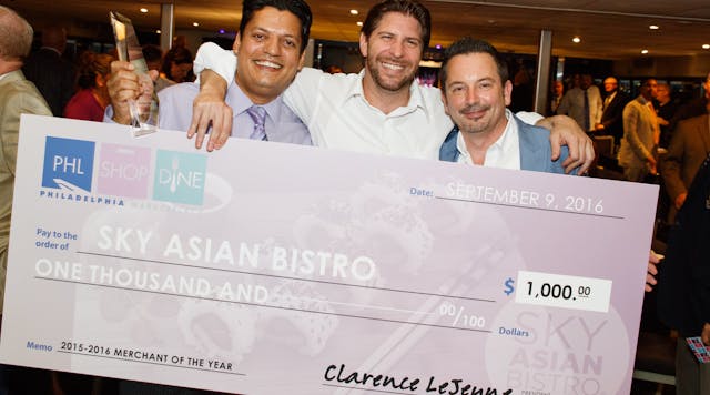 Sky Asian Bistro, located in Concourse C, took home a $1,000 prize, the EDGE! Trophy and the coveted title of &ldquo;Merchant of the Year&rdquo; for 2015-2016.