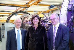 Reiner Winkler, CEO, MTU Aero Engines AG; Ilse Aigner, Bavarian State Minister; and Dr. Rainer Martens, Chief Operating Officer, MTU Aero Engines AG