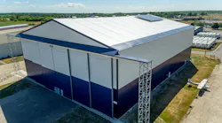 The design of a rigid frame fabric building also makes it relatively simple to add items such as interior fabric liners and insulation to the roof and sidewalls.