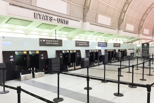 The interaction with the bag drop process is fast and user-friendly allowing passengers to move from home to the boarding gate with only a short stop where technology seamlessly provides this vital service.