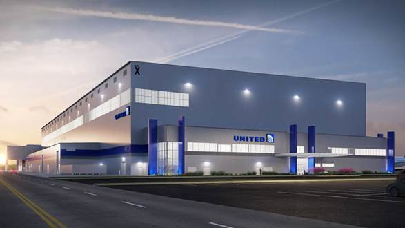 Once completed, the $162 million facility will accommodate widebody aircraft, including Boeing 767s, 777s, 787s and Airbus A350s, and provide an improved work environment with better ergonomics, safety and efficiency for United&rsquo;s maintenance technicians and support personnel.