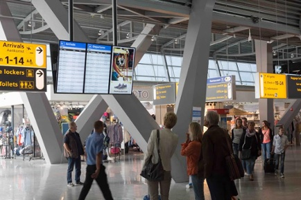 MMD Media's displays in Eindhoven Airport.