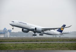 Lufthansa A350 900 successfully takes off on maiden flight 583da3b5b2ab4