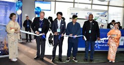 Musicians, artists, and ANA and CDA officials celebrate ANA/s new service to Haneda, Japan.