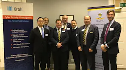 Left to right - Kevin Wong (Kroll), William Brittain-Catlin (Kroll), Richard Mumford (BACA Chairman), Peter Bradfield (BACA Council), Ben Watts (PrivateFly), Volker Meissner (BACA Deputy Chairman), Jasper van Dooren (Kroll Ontrack).