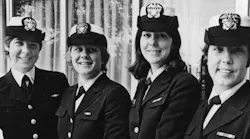 Lieutenant Junior Grade Barbara Allen, USN; Ensign Jane M. Skiles, USN; Lieutenant Junior Grade Judith A. Neuffer, USN; and Ensign Kathleen L. McNary, USN.