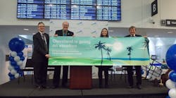 Representatives from Cleveland Hopkins International Airport and Vacation Express share the new flights for 2017.