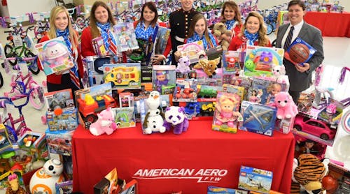More than 200 toys and 75 bicycles were collected at the fourth annual holiday luncheon and toy drive hosted by American Aero FTW.