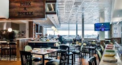 HMSHost’s Pork & Pickle at Montréal-Pierre Elliott Trudeau’s Domestic Terminal. HMSHost’s Pork & Pickle at Montréal-Pierre Elliott Trudeau’s Domestic Terminal.