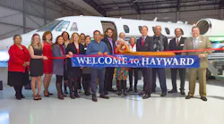 Hayward Mayor Barbara Halliday and Meridian CEO Ken Forester hold the scissors for the ribbon-cutting ceremony at Meridian Hayward’s Grand Opening event on December 15, 2016.