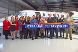 Hayward Mayor Barbara Halliday and Meridian CEO Ken Forester hold the scissors for the ribbon-cutting ceremony at Meridian Hayward’s Grand Opening event on December 15, 2016. Hayward Mayor Barbara Halliday and Meridian CEO Ken Forester hold the scissors for the ribbon-cutting ceremony at Meridian Hayward’s Grand Opening event on December 15, 2016.