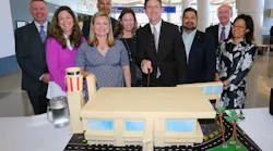 Pictured above from left to right, Assistant Aviation Director Chad Makovsky, Phoenix Aviation Advisory Board Member Stephanie Fleischman Cherny, Vice Mayor Kate Gallego, Phoenix Aviation Advisory Board Member Byron Jones, Assistant Aviation Director Deborah Ostreicher, Phoenix Mayor Greg Stanton, Phoenix City Councilman Michael Nowakowski, Director of Aviation Services Jim Bennett, and Phoenix Aviation Advisory Board Member Leezie Kim.