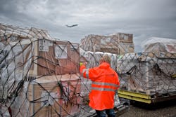 A record 1.66 million tonnes of cargo was flown through the European hub in 2016. A record 1.66 million tonnes of cargo was flown through the European hub in 2016.