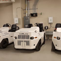 Harlan Global Manufacturing worked with WestJet and Air Canada to replace diesel tractors with lithium-powered electric vehicles.