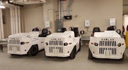 Harlan Global Manufacturing worked with WestJet and Air Canada to replace diesel tractors with lithium-powered electric vehicles. Harlan Global Manufacturing worked with WestJet and Air Canada to replace diesel tractors with lithium-powered electric vehicles.