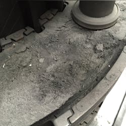 A Boeing 747 brake unit with heavy oxidation. A Boeing 747 brake unit with heavy oxidation.