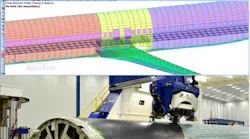 NASA’s Advanced Composites Consortium members will plug their analysis tools into the HyperSizer Stress Framework for rapid airframe analysis (above) and design optimization of robotic automated fiber placement (AFP) manufactured structures