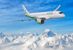 Rendering - Widerøe E Jet. Rendering - Widerøe E Jet.