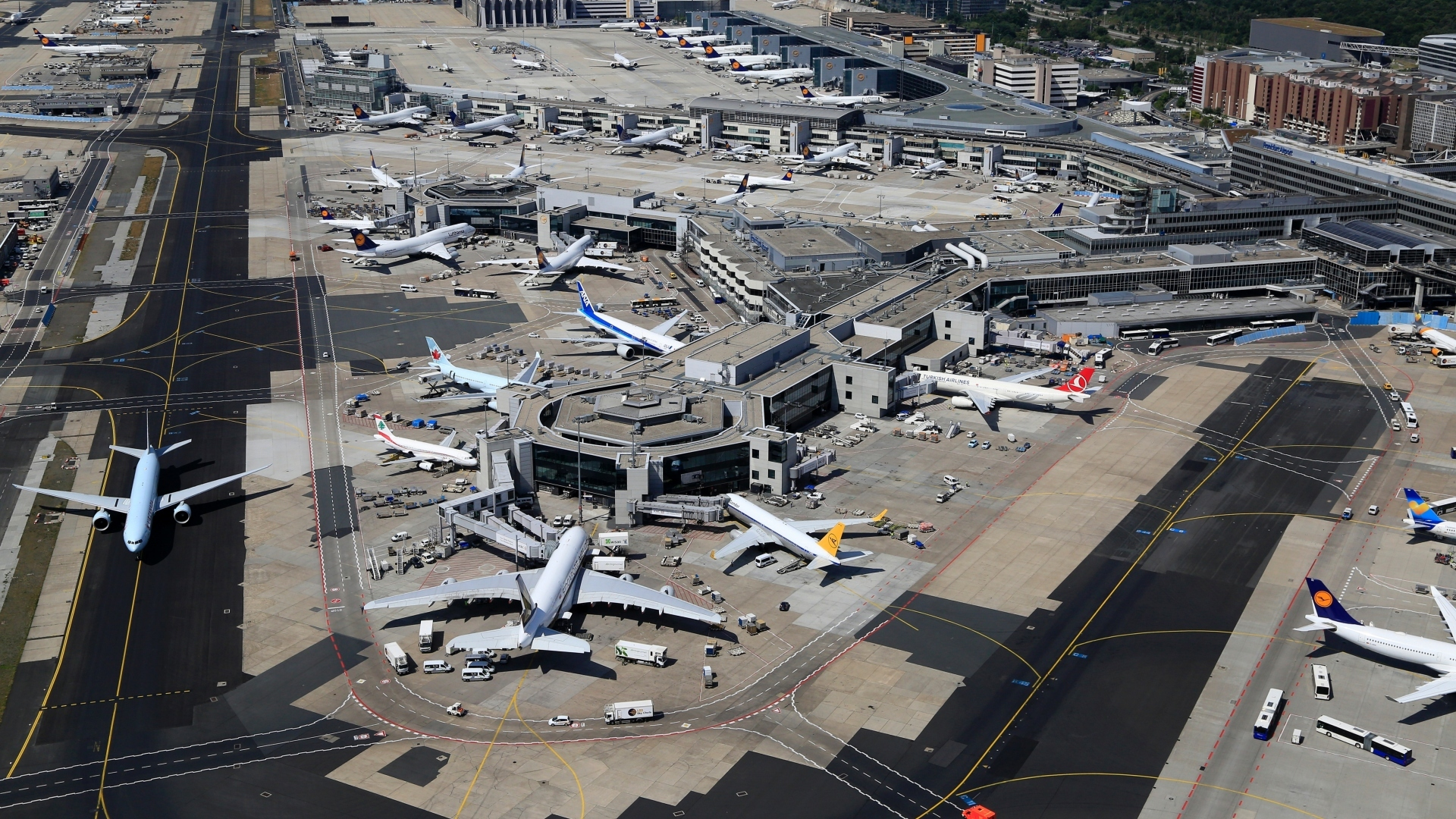 Frankfurt Airport, which is operated by Fraport.