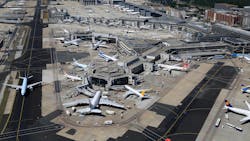 Frankfurt Airport, which is operated by Fraport. Frankfurt Airport, which is operated by Fraport.