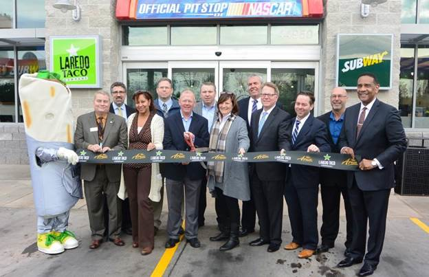 Pictured (left to right): Rich Bensinger, Loudoun County Department of Economic Development Business Development Manager; Jeff Shields, Sunoco LP Communications Manager; Christel Hair, Capital Area Food Bank Senior Director of Strategic Partnerships and Community Engagement; Chris Beausoleil, Dulles International Airport Project Manager; Scot Knox, Sunoco LP Regional Operations Director; Patrick Dillon, Sunoco LP Director of Retail Operations; Ruth Clauser, Sunoco Foundation President; Jack Potter, Airports Authority President and CEO; Jim Poff, Airports Authority Director, Real Estate; Bill Jenkins, Airports Authority Real Estate Analyst; Russell Ramsey, Sunoco LP Area Operations Manager; Jerome L. Davis, Airports Authority Executive Vice President and Chief Revenue Officer