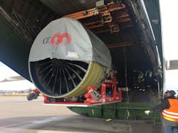 The GE90 being loaded in Zurich, Switzerland The GE90 being loaded in Zurich, Switzerland