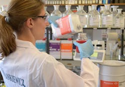 In the lab at Mankiewicz. In the lab at Mankiewicz.