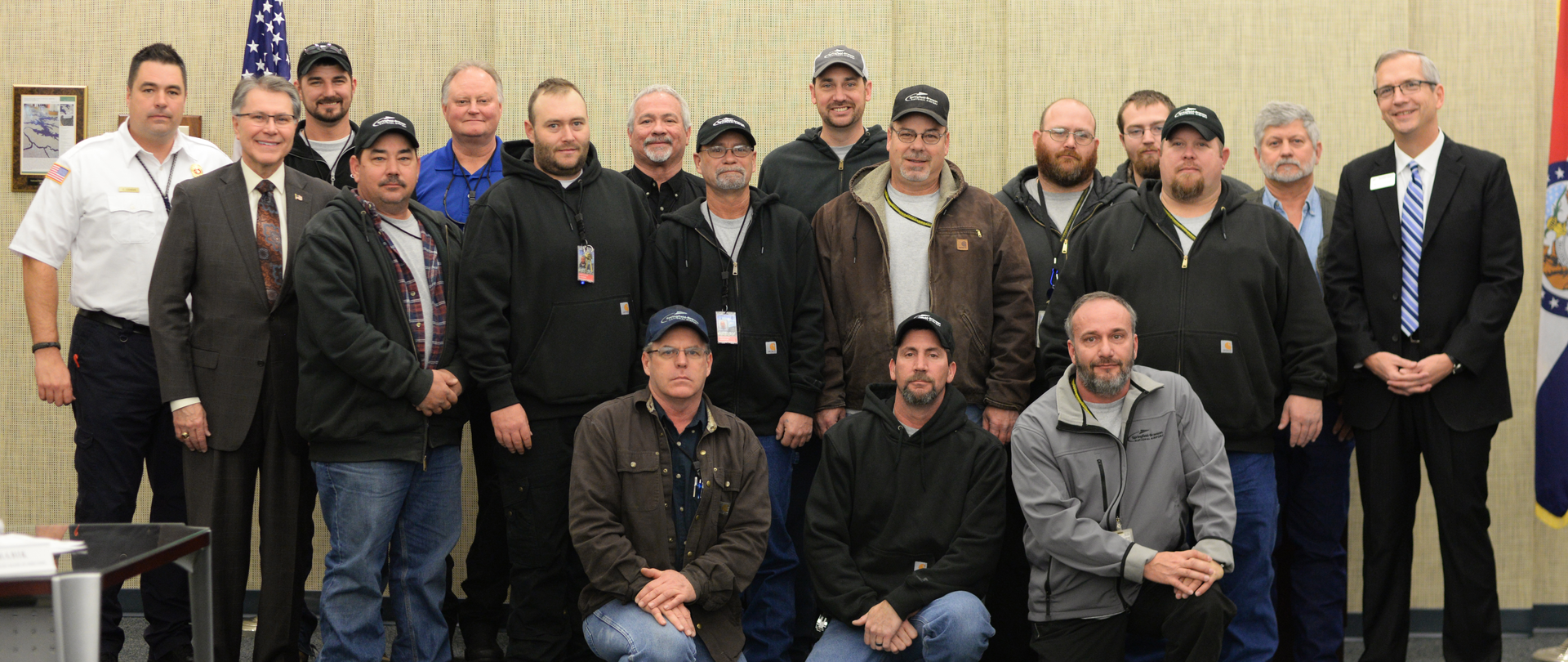 Members of the airport staff who helped SGF win its safety award.