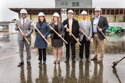 From left to right, Lance Lyttle, managing director, Sea-Tac Airport, Port of Seattle; U.S. Senator Maria Cantwell; Port of Seattle Commissioner Stephanie Bowman, Andrew Harrison, EVP chief commercial officer, Alaska Airlines; Jim Pappas, VP, Hensel Phelps; Monty Anderson, Seattle Building and Construction Trades Council. From left to right, Lance Lyttle, managing director, Sea-Tac Airport, Port of Seattle; U.S. Senator Maria Cantwell; Port of Seattle Commissioner Stephanie Bowman, Andrew Harrison, EVP chief commercial officer, Alaska Airlines; Jim Pappas, VP, Hensel Phelps; Monty Anderson, Seattle Building and Construction Trades Council.
