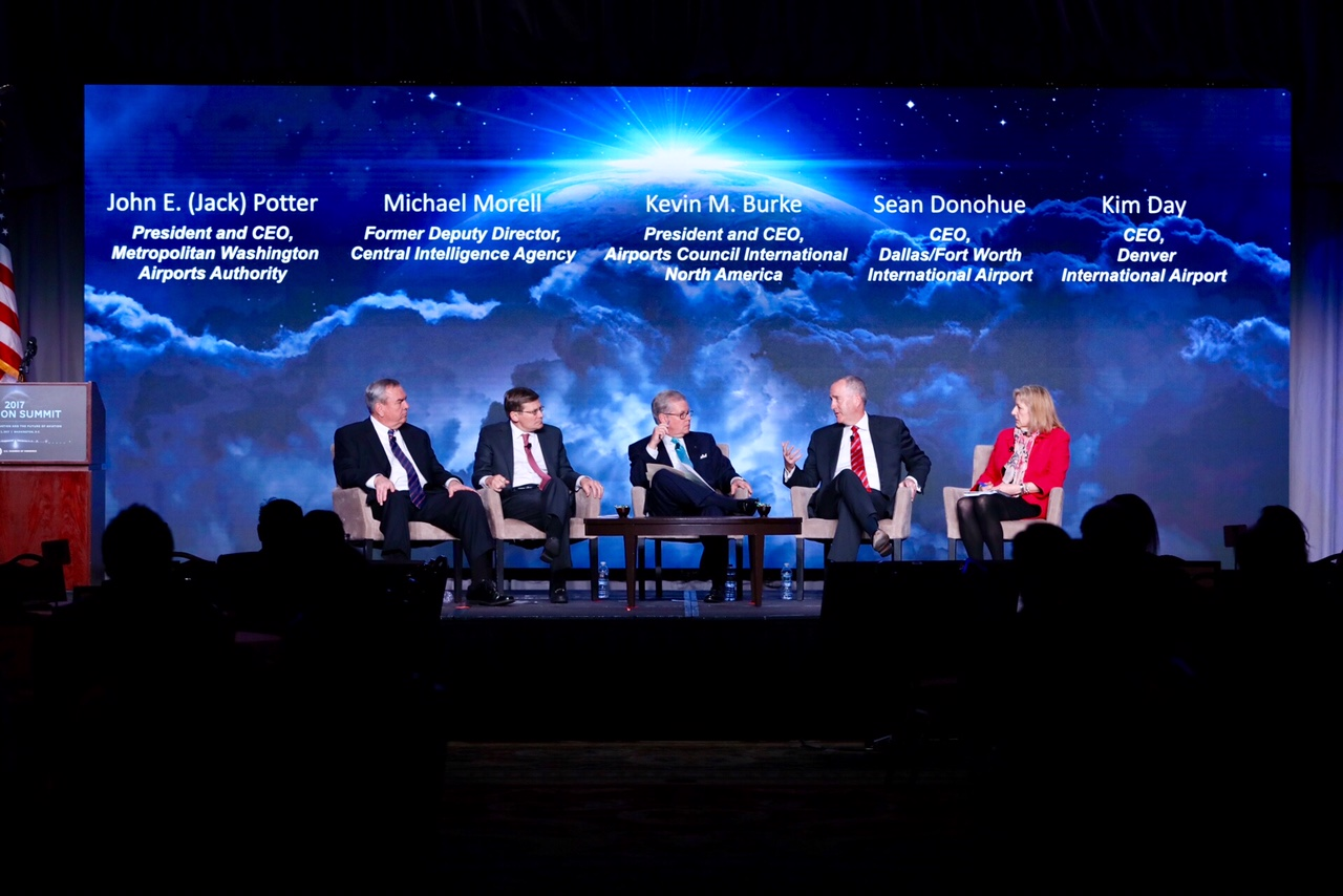 An airport panel at the U.S. Chamber of Commerce's annual Aviation Summit on March 2, focused on security and what challenges there are facing national facilities.
