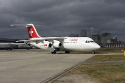 An RJ100 taken at London City Airport. An RJ100 taken at London City Airport.