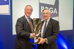 Andrew Walters, chairman and owner of London Biggin Hill Airport accepts BBGA’s Industry Award 2017 from Sir Gerald Howarth MP. Andrew Walters, chairman and owner of London Biggin Hill Airport accepts BBGA’s Industry Award 2017 from Sir Gerald Howarth MP.