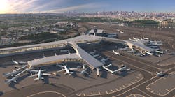 Rendering of the new concourses and and headhouse at LaGuardia International Airport.