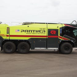 Rosenbauer is taking its new Panther ARFF vehicle on the road.