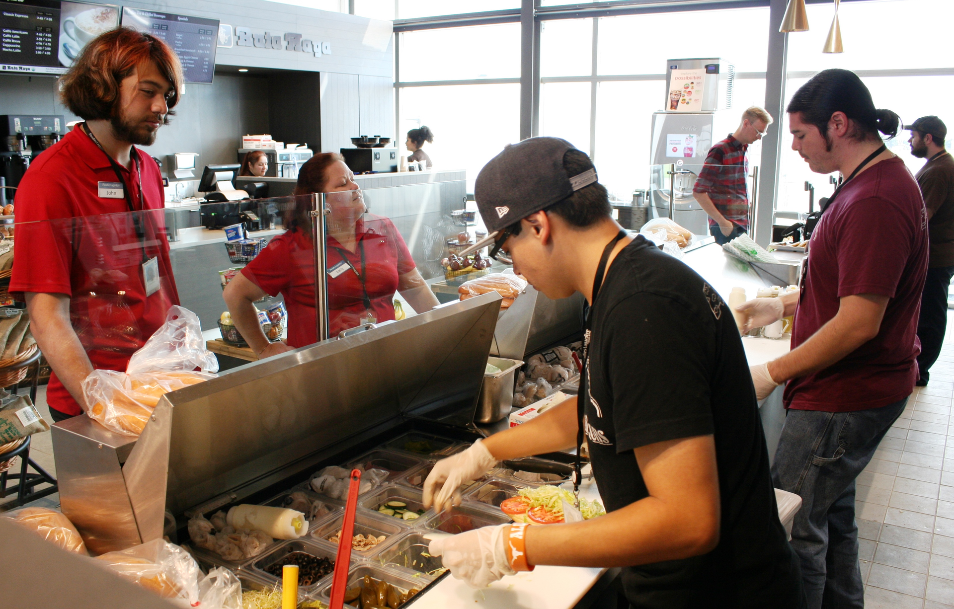 The recently renovated ThunderCloud Subs and Ruta Maya coffee shop at Austin -Bergstrom International Airport.